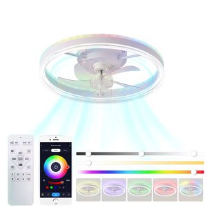 Ventilatore da Soffitto LED da 19,7 Pollici con Luci RGB, Sei Velocità Regolabili, Rotazione Positiva e Negativa, Tre Temperature - Product Image 3