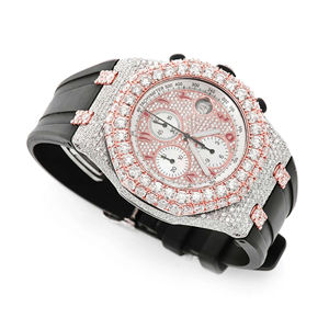 Reloj Iced Out de Moissanita con Diamantes VVS, Regalo Premium Estilo Hip Hop, Cuarzo de Acero Inoxidable para Hombre, Correa de 20mm, Esfera de Cristal - Product Image 3
