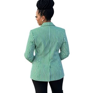 Blazer Sororité Vert Rose Noir pour Femme – Veste de Costume Formelle Colorée avec Patch Brodé – Tenue de Bureau Tendance et Professionnelle - Product Image 2