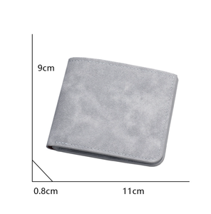 Portefeuilles tendance 2025 en cuir PU pour hommes, porte-cartes de crédit fin, porte-monnaie pliable fin pour hommes - Product Image 4