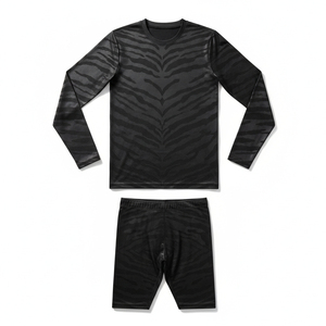 Premium Quality <b>Compression</b> Uniform Quick Dry Workout Set Custom Print <b>Mens</b> Spandex Leggings Long Sleeve Sportswear Kit - Product Image 1