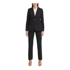 Lightweight Women Pant Coats <b>Suit</b> Breathable Long Sleeve Custom OEM Service Office Work Business Casual Plain Blank Pant Coat - Product Image 2