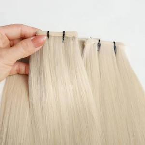 Ligne de cheveux naturelle, texture douce, teinte blanche, finition lisse, confortable, marque premium, cheveux brésiliens Remy, double trame machine - Product Image 1