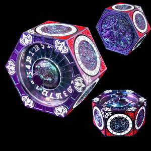 Ensemble de dés métalliques rotatifs 7-en-1 Rainbow pour D&D, avec dés polyédriques D20, D4, D6, D8, D10, D12 - Product Image 1
