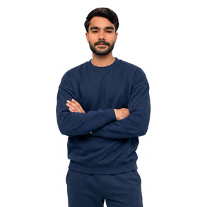 Sudadera personalizada al por mayor con cuello redondo, producción en masa con sudadera extragrande para marcas de moda estadounidenses - Product Image 3