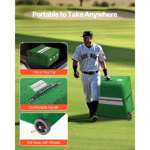Pista Portatile per Baseball e Softball da 90 Pollici, Attrezzatura per Allenamento Indoor e Outdoor, Equipaggiamento per Pratica di Lancio nel Softball - Product Image 4