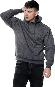 Sweat-shirt à capuche en polaire gris pour homme Trex Export, pull décontracté, couleur unie, poche avant, coupe classique, vêtement d'automne - Product Image 1