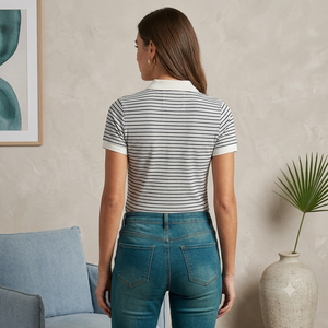 Chemises élégantes pour hommes, style streetwear, 100% coton, respirantes, manches courtes, lavables, rayées, qualité OEM ODM, durables - Product Image 2