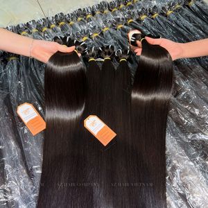 High Quality 100% Raw Remy Vietnamese <b>Hair</b> Extensions Super Double Drawn Bone Straight Weft Wholesale Price in Stock - Product Image 1