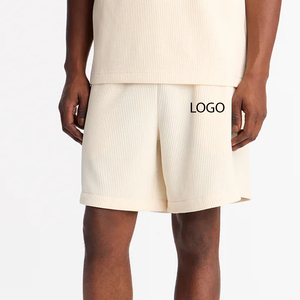 กางเกงขาสั้นผู้ชายคุณภาพสูง เหมาะสำหรับการพักผ่อนที่บ้าน การเคลื่อนไหวกลางแจ้ง และการใช้งานในช่วงวันหยุด / ดีไซน์ทันสมัยพร้อมเชือกผูก - Product Image 1