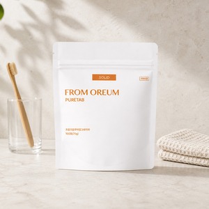 [FROM OREUM] Dentifrice aromatisé à la mandarine de Jeju, comprimés de soin buccal aux agrumes, pochette de recharge pour une utilisation compacte en voyage - Product Image 4