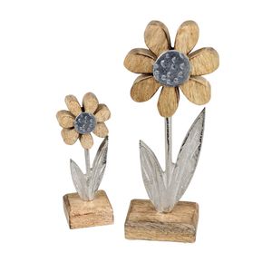 Adorno de regalo con diseño minimalista en forma de flor, hecho de aluminio pulido dorado, para decoración, regalos y bautizos. - Product Image 6