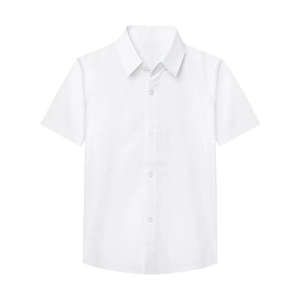 Chemise à manches courtes personnalisée, uniforme scolaire de haute qualité, chemises pour étudiants du secondaire, design personnalisé, chemises blanches unisexes - Product Image 1