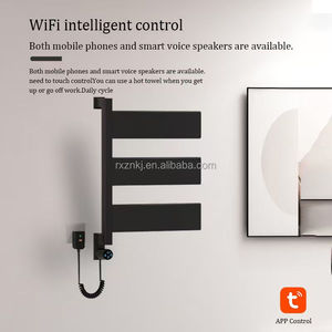 Bán hàng nóng thép không gỉ phòng tắm khăn khô giá điện nước nóng khăn đường sắt khăn ấm nóng với bộ đếm thời gian - Product Image 3