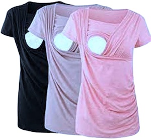Ladies Breast Feeding Tees Half Sleeve Dress Plus Size Women Clothing Women's Blouses & <b>Shirts</b> Clothes Women Crop - Product Image 1