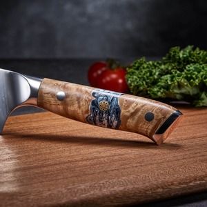 Custom Handmade Modern Chef <b>Knife</b> Extra <b>Sharp</b> Forged Damascus Steel Blade 8in Length Ambidextrous 3.0mm Thickness - Product Image 2
