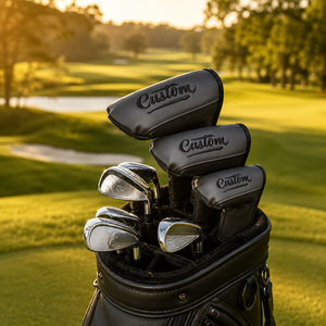Custom Designed Premium PU Leather <b>Golf</b> Head Covers Waterproof Elastic Band Closure Driver Fairway Hybrid <b>Golf</b> Head Covers - Product Image 6