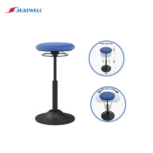 Taburete de Bar giratorio de cuero moderno - Product Image 1