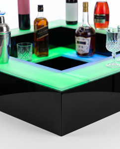Custom Modern Acrylic Wine Display Stand <b>LED</b> <b>Lighted</b> <b>Bar</b> Pub Shelves Liquor Storage - Product Image 4