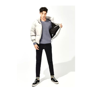 Hot Selling Warm <b>Men's</b> Autumn Outerwear Plus Size Welt Pocket Bomber <b>Jacket</b> High Neck Waterproof Windproof Hooded for <b>Men</b> - Product Image 3