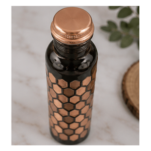 กระติกน้ำทองแดงลายตอกแบบโมเดิร์น พกพาสะดวก - Product Image 6