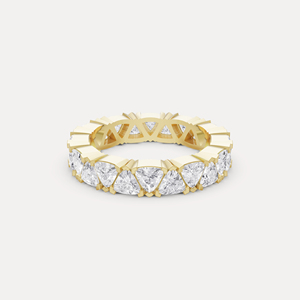 Anillo de Eternidad de Oro con Diamantes, Corte Trillón, Minimalista, Certificado por IGI, Anillo de Aniversario de Bodas para Mujer, Anillo Apilable de Moda - Product Image 2