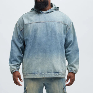 เสื้อฮู้ดดี้เดนิมทีมชาย คุณภาพพรีเมียม ผลิตในปากีสถาน รับผลิตแบบ OEM ODM ขายส่งเสื้อฮู้ดดี้เดนิมทีมชาย - Product Image 4