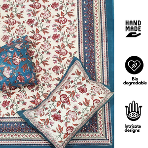 New Launch Jaipur Artisan Cotton Bedsheet <b>King</b> <b>Size</b> Hand Block Printed Eco-Friendly Soft Durable Skin Friendly All Season Home - Product Image 4