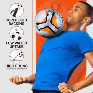 High Quality Official Size 5 Soccer <b>Ball</b> New Design Sports Training Rubber Leather PVC Material Customized Logo Printed - Product Image 4