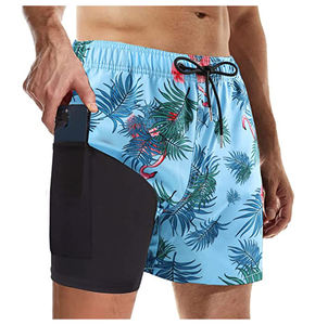 Short de bain respirant pour homme 2026, 100 % polyester, taille adulte, motif uni - Product Image 6
