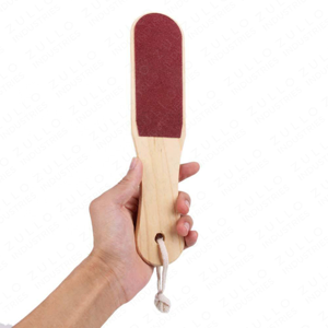 Râpe à pieds professionnelle en bois pour l'élimination des callosités, soin des talons, outil de pédicure, logo personnalisé, vente en gros d'usine, OEM - Product Image 4