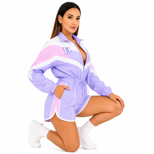 Color Block Varsity Jacket With Zipper Front And Pockets Sporty Style <b>For</b> Women Wholesale Water proof jacket Short men's jackets - Product Image 4