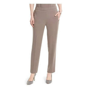 Pantalon de tailleur pour femme 100% coton, léger, respirant, infroissable, avec poches latérales, pour le bureau et les occasions décontractées - Product Image 5
