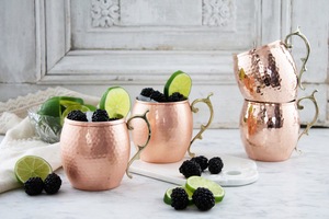 Mug Moscow Mule Classique en Cuivre Pur Martelé, Fait Main, Réutilisable, avec Poignée, pour Bar, Restaurant, Maison, Fête - ILAHI's - Product Image 4