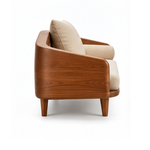 Sofá Cama de Madera de Lujo Personalizado, Moderno y Tapizado, para Vestíbulo de Hotel, Villa, Resort, Apartamento, Muebles para Hostelería - Product Image 3