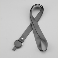 Lanières personnalisées en polyester écologique avec enrouleur de badge rétractable en plastique durable et porte-carte d'identité