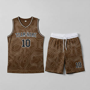 Conjunto de Uniforme de Baloncesto Unisex Personalizable, Impresión por Transferencia de Calor, Transpirable, de Secado Rápido, Reversible, con Nombre del Equipo Personalizado - Product Image 3