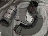 Sangle de cheval TAK avec sangles à paillettes et centre rembourré noir pour usage équestre