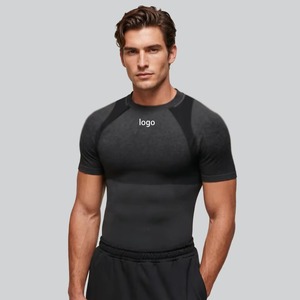 Fabricante de Camisetas Deportivas Personalizadas para Gimnasio, Ropa Deportiva de Compresión, Algodón y Poliéster, OEM, ODM, Serigrafía, Bordado - Product Image 3