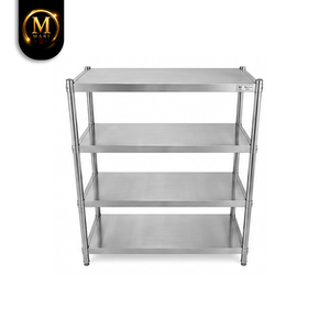 Proveedor de Malasia, Estante de Acero Inoxidable de 4 Niveles, Gran Capacidad, Estantes de Almacenamiento Comerciales Independientes para Cocina, Organizador - Product Image 4