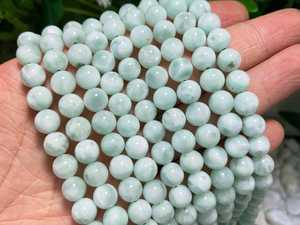 Perles rondes lisses en angelite verte naturelle 4mm 6mm 8mm 10mm 12mm, pierres précieuses en vrac pour la fabrication de bijoux - Product Image 5