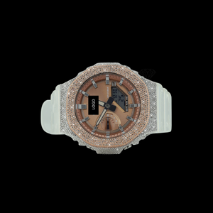 Reloj G-Shock Premium con Bisel Redondo de Moissanita VVS y Diamantes Grandes, Reloj de Pulsera de Moda Premium con Diamantes, al Precio Más Bajo y Mejor de la Historia - Product Image 4