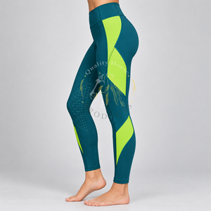 Pantalones de equitación para mujer con áreas de rodilla reforzadas, tela flexible y construcción de cintura de soporte para una conducción segura. - Product Image 3
