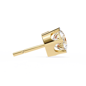 Classic Timeless IGI Certified Gold Plated Diamond Stud Earrings for Wedding Party & Gift Occasions - Product Image 2