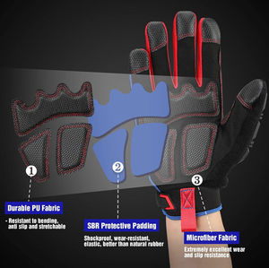 Gants de sécurité industriels TRP Impact, qualité professionnelle, protection anti-choc des phalanges, gants de travail robustes pour mécaniciens et travaux de construction - Product Image 6