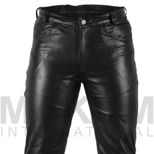 Pantalones de Cuero para Hombre Hechos a Medida al por Mayor, Diseño Único, MOQ Bajo - Product Image 5