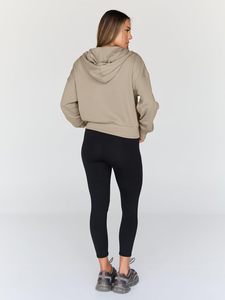 Hoodie court oversize couleur unie, veste légère imperméable à col montant zippé, logo personnalisé, sports de plein air - Product Image 4