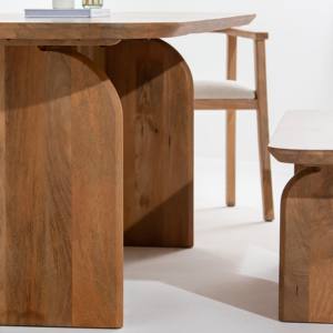 Mesa de Comedor de Madera Vandana Zentrix Solace con Diseño Contemporáneo Hecho a Mano - Product Image 3
