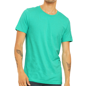 Camisetas de Jersey Lisas de Algodón 100% Ligeras y Casuales de Corte Regular para Hombre con Cuello Redondo y Logotipo Personalizado al por Mayor - Product Image 2