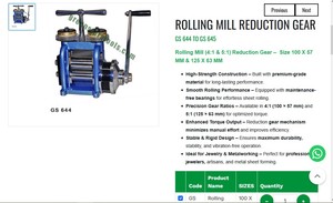 Engrenage de réduction pour laminoir 4:1 5:1, outil de bijouterie, machine à laminer les tôles métalliques, outil manuel à couple élevé |   Numéro d'article GS-644 - Product Image 3